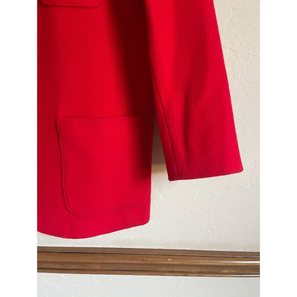 Vintage 90s Liz Sport Blazer Bright Red Wool Size 10 Academia - Picture 9 of 10